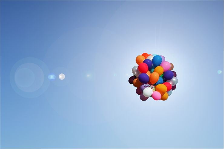 Picture Of Cluster Balloons On Sky