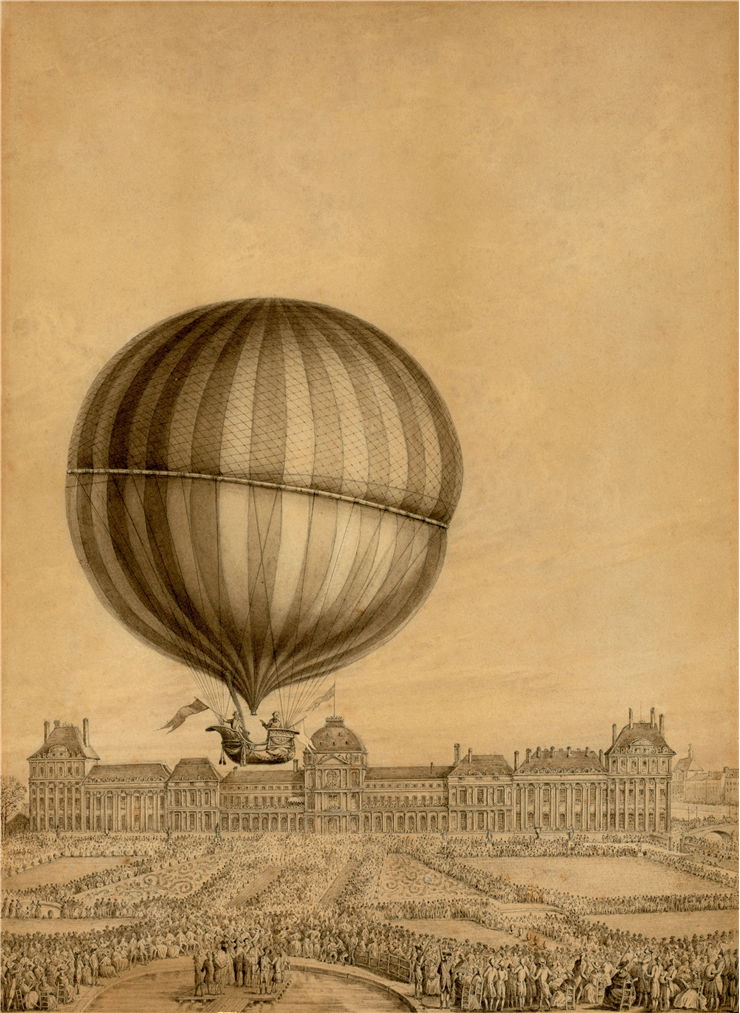 Picture Of First Balloon Flight By Jacques Charles December 1 1783