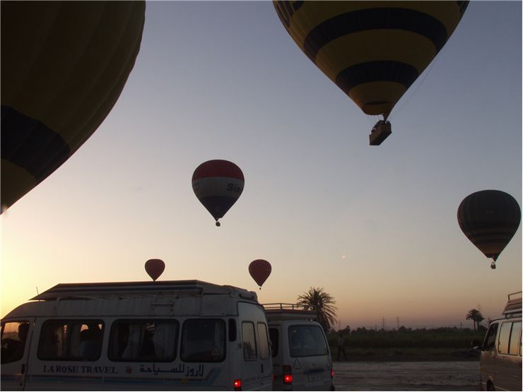 Picture Of Hot Air Balloons Over The Desert