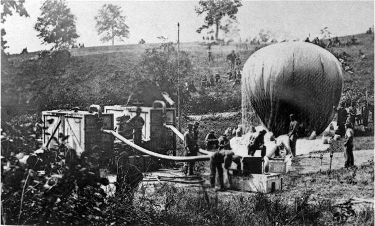 Picture Of The Union Army Balloon Intrepid.