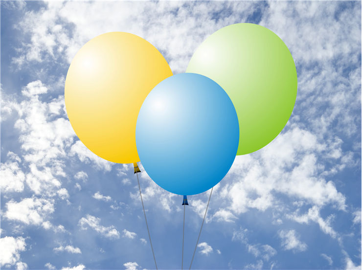 Picture Of Toy Ballons On Sky